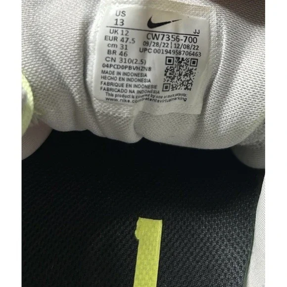 Nike‎ Air Zoom Pegasus 38 Men Size 13 Neon Yellow Green Running Shoes - Picture 9 of 11